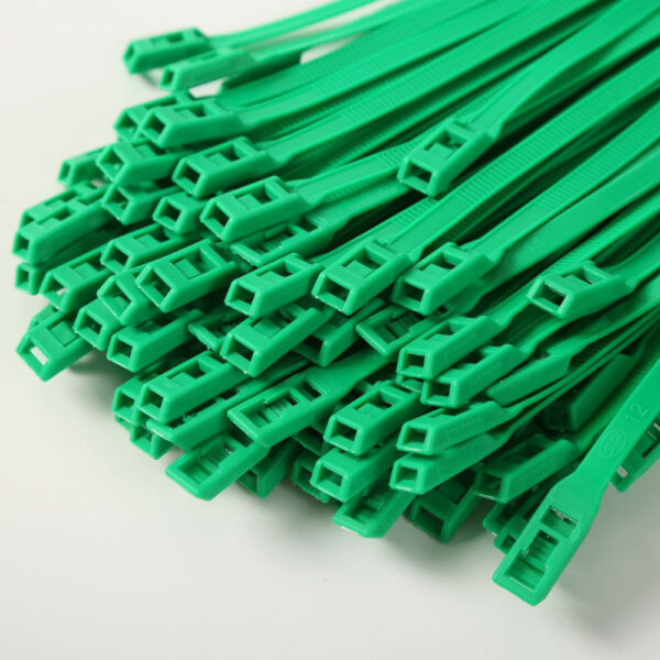 Хомут для виниловых рукавов, 8*400, Зелёный (Теез)