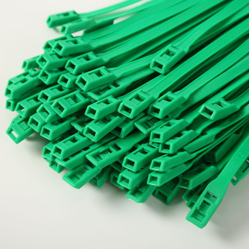 Хомут для виниловых рукавов, 8*400, Зелёный (Теез)