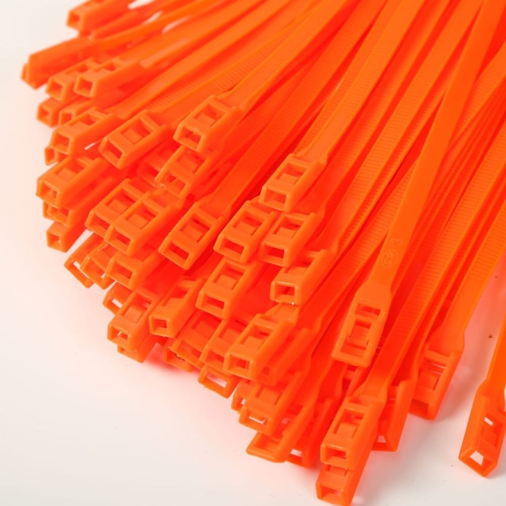 Хомут для виниловых рукавов, 8*400, Оранжевый (Теез)