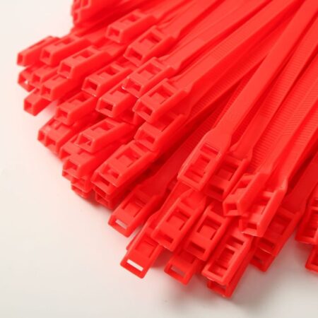 Хомут для виниловых рукавов, 8*400, Красный (Теез)