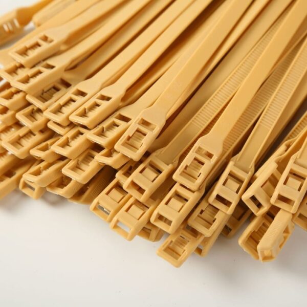 Хомут для виниловых рукавов, 8*400, Бежевый (Теез)