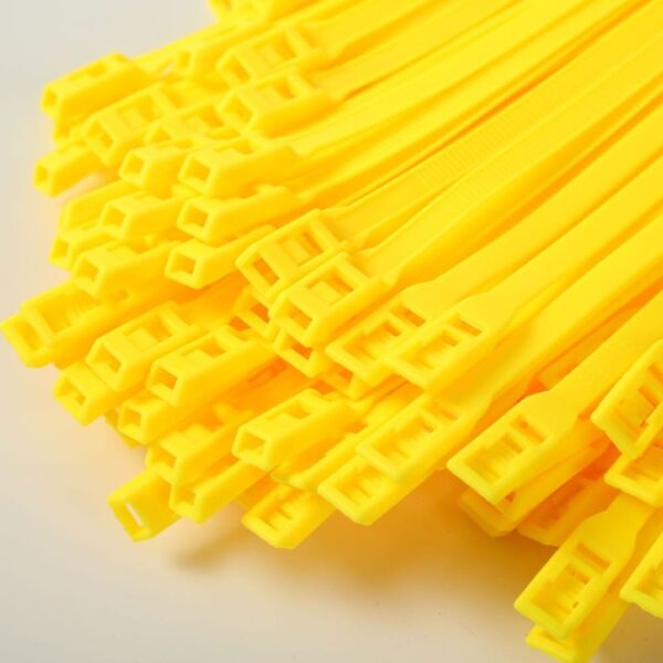 Хомут для виниловых рукавов, 8*400, Жёлтый (Теез)