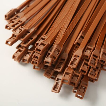 Хомут для виниловых рукавов, 8*400, Коричневый (Теез)