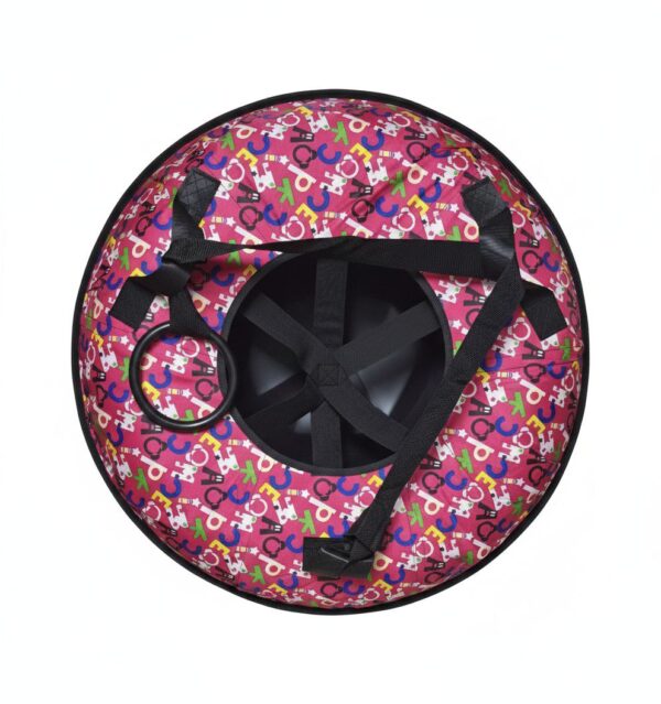 Тюбинг (ватрушка) Розовый с буквами Диаметр 80 см.